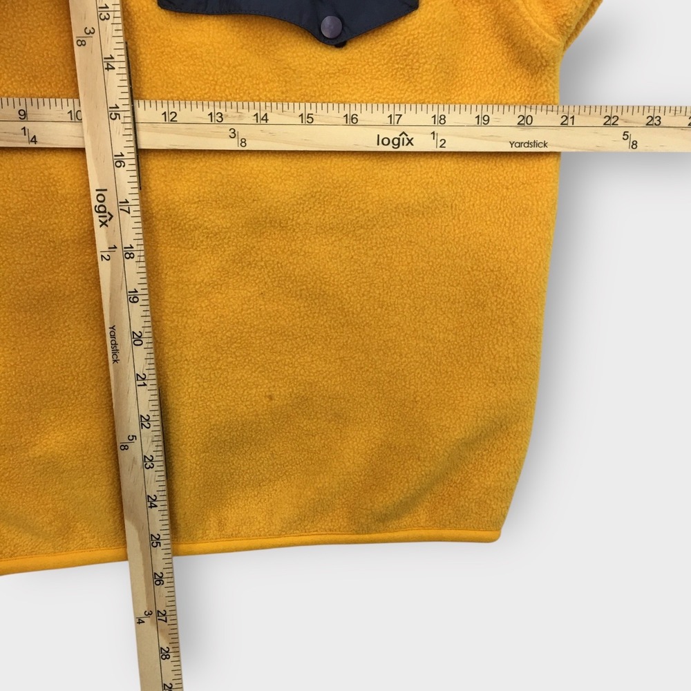 VINTAGE Patagonia Fleece Snap T Neck Pullover Jacket Yellow Men's Size S (SPOTS) - Picture 10 of 10